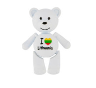 Metal magnet bear I love Lithuania